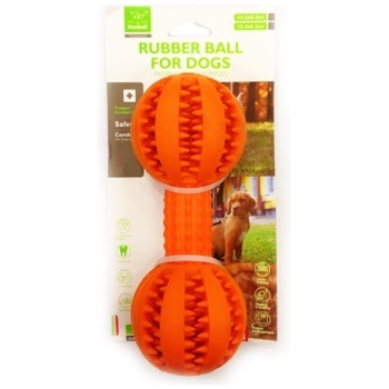 nunbell Rubber Ball For DOG Orange