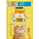 [6732] Purina Friskies Chunks in Gravy Wet Cat Food Pouch 85g (Salmon)