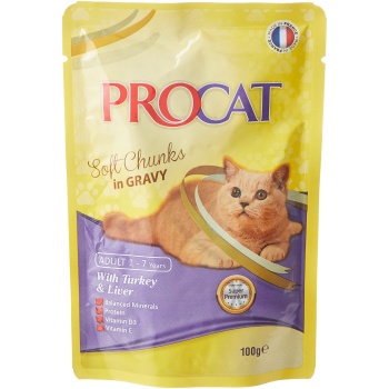 Procat Pouch Turkey&Liver - 100 GM