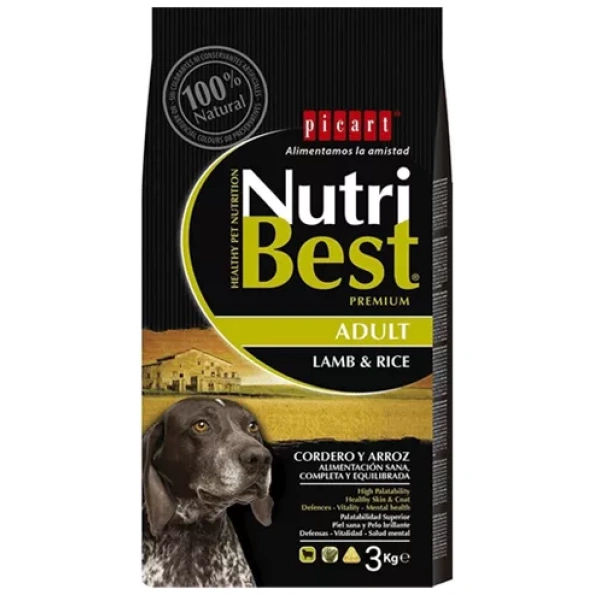 Picart NutriBest Adult Lamb & Rice - 3 KG