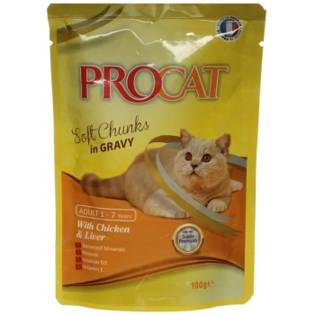 Procat Adult Pouch Chicken&Liver -100 GM