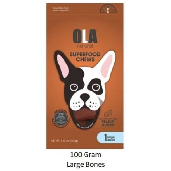 Ola Natural Chews Peanut Butter 1 large bone – 100g
