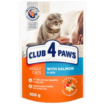 Kormotech Club 4 Paws Adult cats Salmon in Jelly 100 g