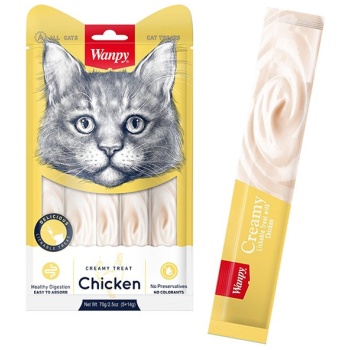 Wanpy creamy treats chicken 5×14 gr