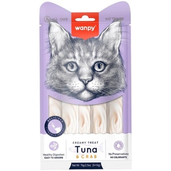 Wanpy creamy treats tuna & carb 5x14 gr