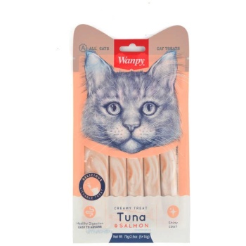 Wanpy creamy treats Tuna & Salmon 5×14 gr