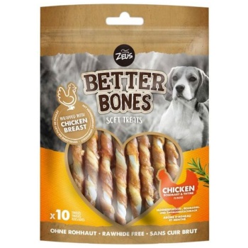 Zeus Better Bones Chicken Twists Dog Treats 10 pics 114 Gm