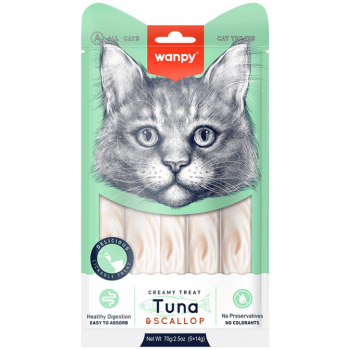 Wanpy Creamy Treat Tuna & scallop 5×14 g