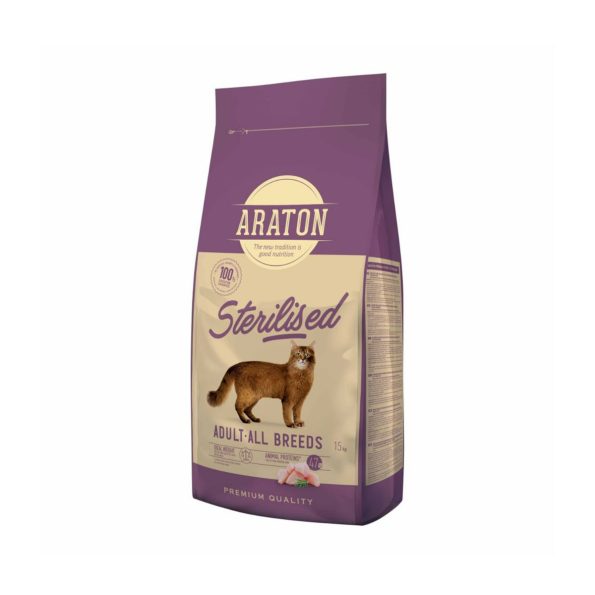 aratonadultsterilisedchickencatdryfood 15kg