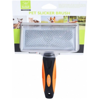Nunbell pet slicker small brush (black&orange)