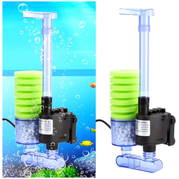 Xinyou Aquarium Green Sponge Filter with Pump and Bio Filter Media (XY - 2901 | 5W | 450L/H 