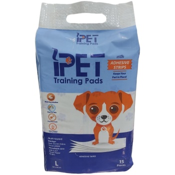 IPET training pads 15 pieces 60*60 with adhesive strips