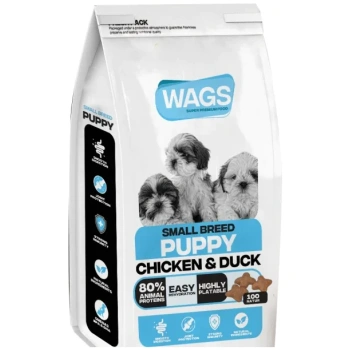 WAGS DOG DRY FOOD PUPPY SMALL BREED CHICKEN & DUCK 1 KG