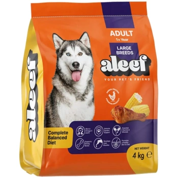 aleef dry food adult dog large breeds 4 kg