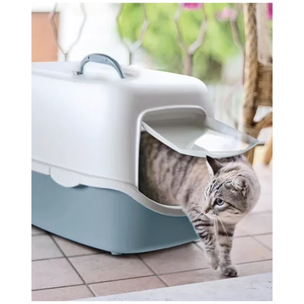 Cathy stefanplast Quick, and easy to assemble hooded cat toilet.