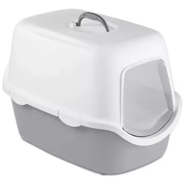 Cathy stefanplast Quick, and easy to assemble hooded cat toilet.