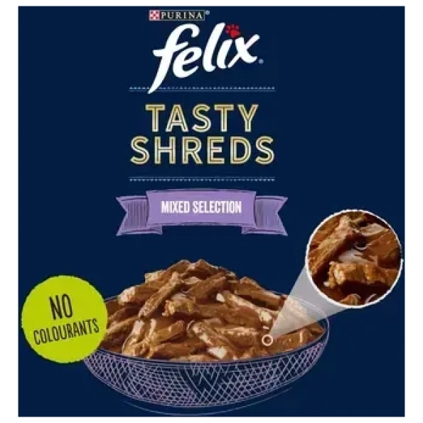 FELIX® Tasty Shreds Mixed Selection Wet Cat Food 80g