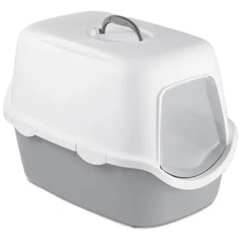 Stefanplast cat toilet Cathy stone grey/white 56x40x40