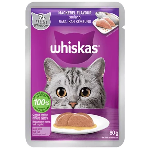 Whiskas 7+ Fish Senior Pouches in Jelly 85g