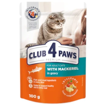 Club 4 Paws Premium Pouch Mackerel In Gravy 100g