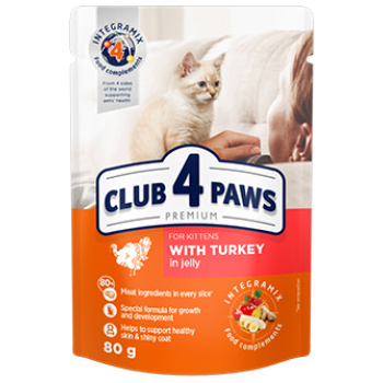 Club 4 Paws Kormotech  Kittens Turkey 100g