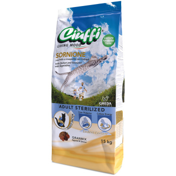 Ciuffi Mode Dry Food Chicken With Vegetables For Sterilized Cats 15 Kg