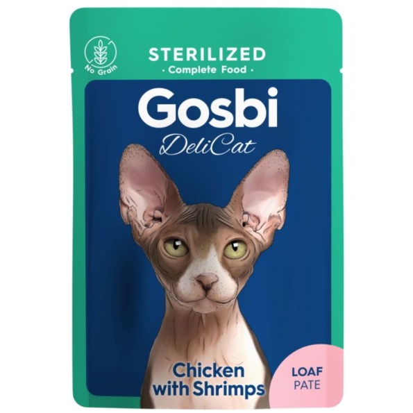 gosbi kot delicat sterilized kurczak krewetki 70g