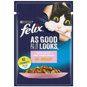 Purina Felix As Good As It Looks with Trout and Green Bean in Jelly 85gm