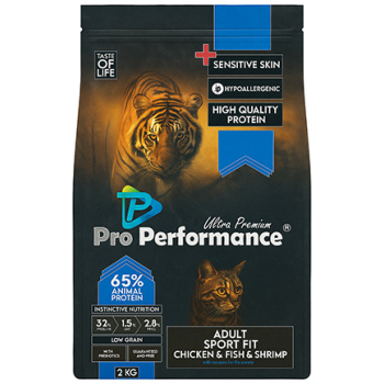 Pro Performance Ultra Premium Hypoallergenic Dry Food with Chicken & Fish for Adult Sportfit Cats