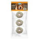 Orgo Rawhide Donuts for Dog Dental Oral Care 3 PC Medium