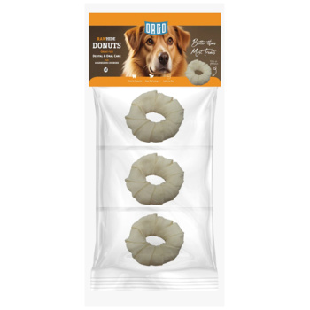 Orgo Rawhide Donuts for Dog Dental Oral Care 3 PC Medium