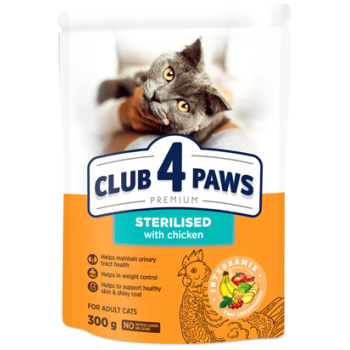 Club 4 Paws Cat Sterilised Adult with Chicken 300 g