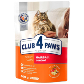 Club 4 Paws Cat Dry Food For Adult with Hairball 300 g