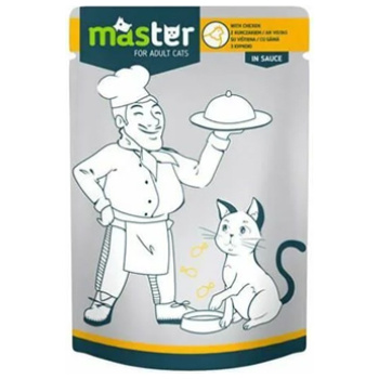 Master Cat Wet Food Adult with chicken - Pouch 80 g