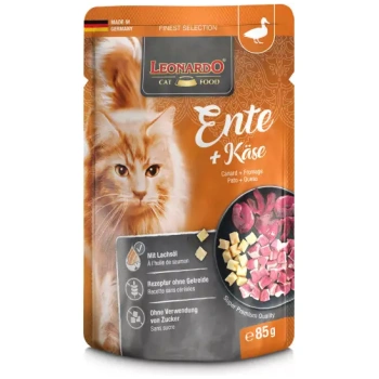 Leonardo Wet Food with Cheese & Duck For Adult Cats 85