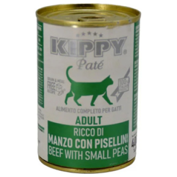 Kippy Wet Food For adult Cat beef with small peas 400 gr