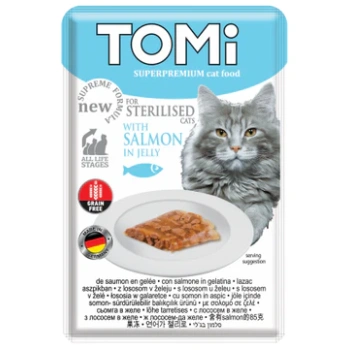 Tomi for sterilised cats salmon in jelly 85g