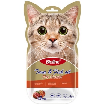 Bioline Cat Treats Tuna & Fish 5x15gm