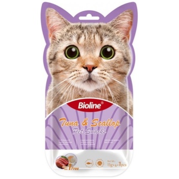 Bioline Cat Treats Tuna & Scallop 5x15gm