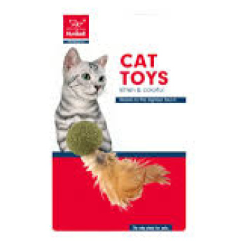 NUNBELL CATNIP FLUFFY BALL CAT TOY